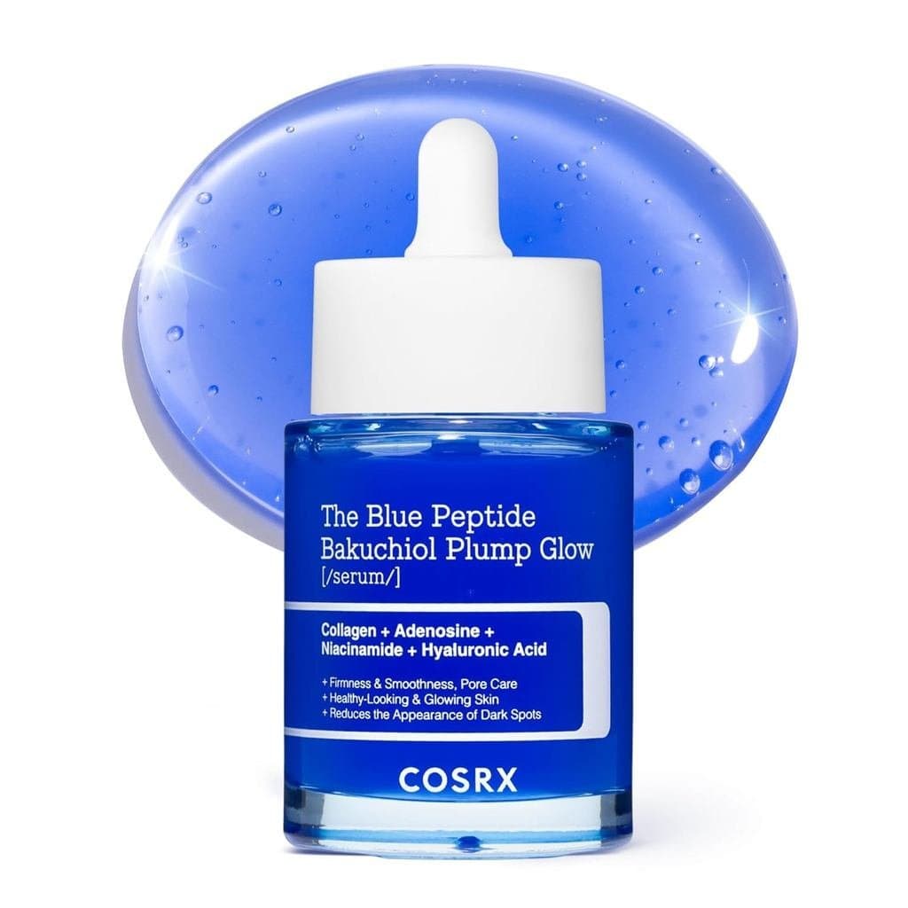 COSRX The Blue Peptide Bakuchiol Plump Glow Serum, Sérum Coreano de Peptídeos para Preenchimento Facial, Peptídeos de Co