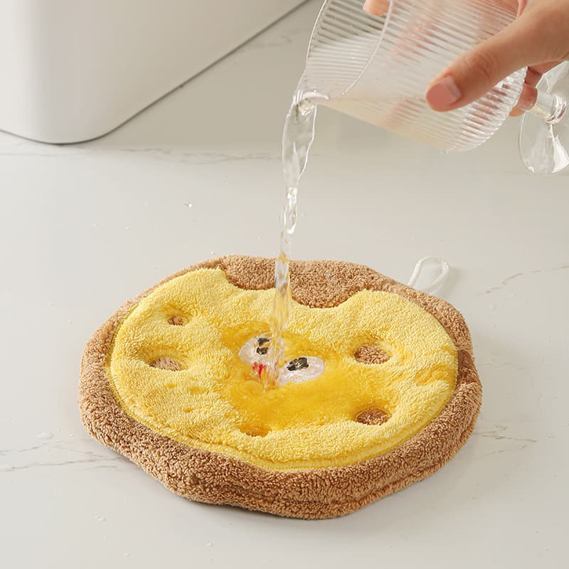 Toalha de mão infantil espessa em formato de desenho animado, toalha quadrada pequena de microfibra absorvente para uso