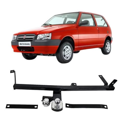 Engate Reboque Fixo Fiat Uno Quadrado Mille 2004 a 2015 700kg Brucke