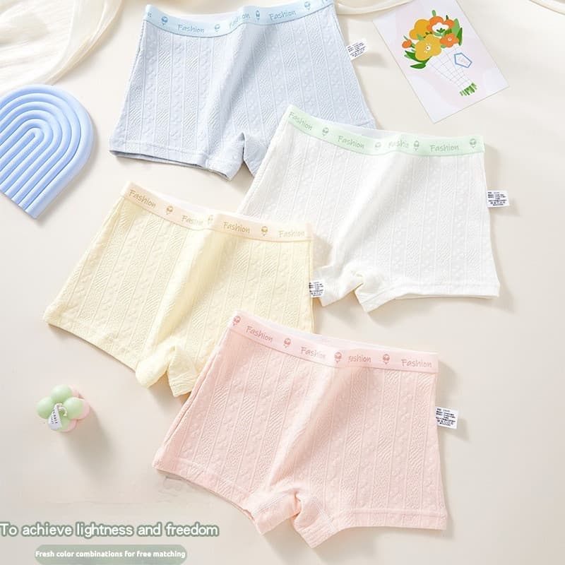 Novo estilo de roupa íntima de algodão para meninas/Shorts respiráveis finos de verão