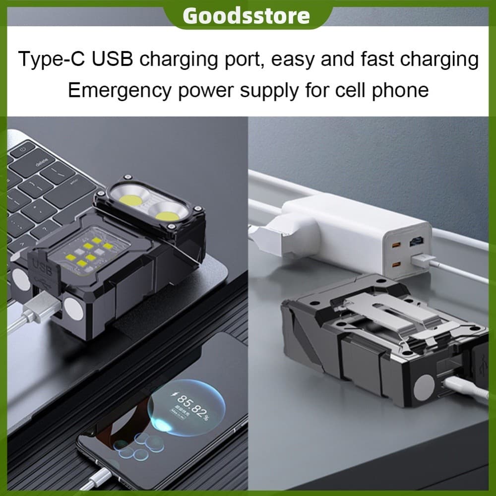 COB SMD Hat Clip Light 500LM Power Display Giratório Para Camping , Pesca E Caminhada [Goodsstore.br]