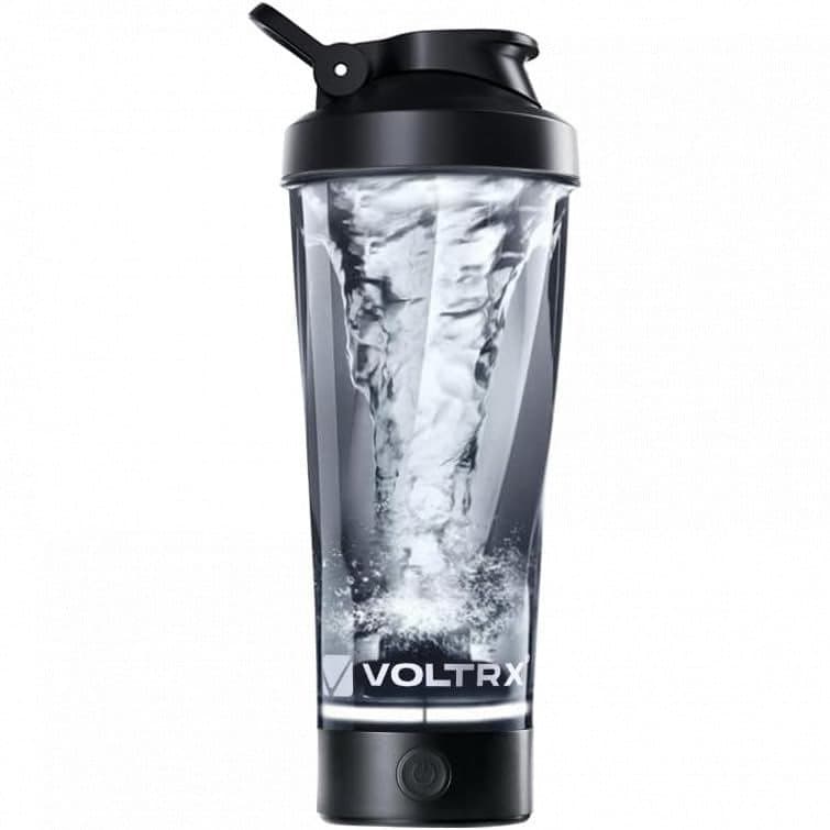 Copo Misturador de Proteínas Elétrico Premium VOLTRX, Feito de Material Tritan - Copo Liquidificador Portátil de 24oz/Co