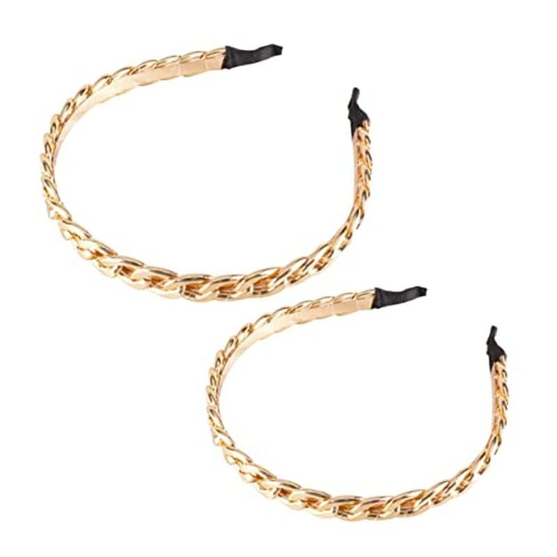 2 Peças De Aros De Cabelo De Metal Elegantes , Acessórios Simples Para Mulheres Festas À Fantasia , Cosplay , Chapéus Fe