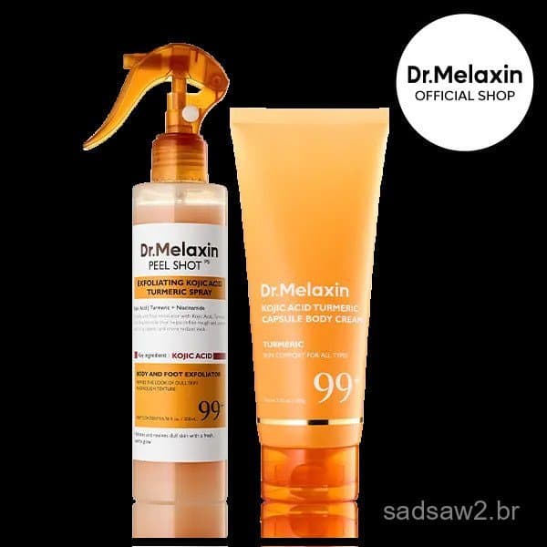 [Dr.MelaxinOfficial]Rotina de Brilho Corporal em 2 Passos | Spray de Cúrcuma e Ácido Kójico para Clareamento de Manchas