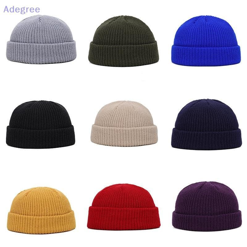 Adegree Unissex Masculino Feminino Gorro Quente Com Nervuras Inverno Virar Esqui Pescador Docker Chapéu Novo