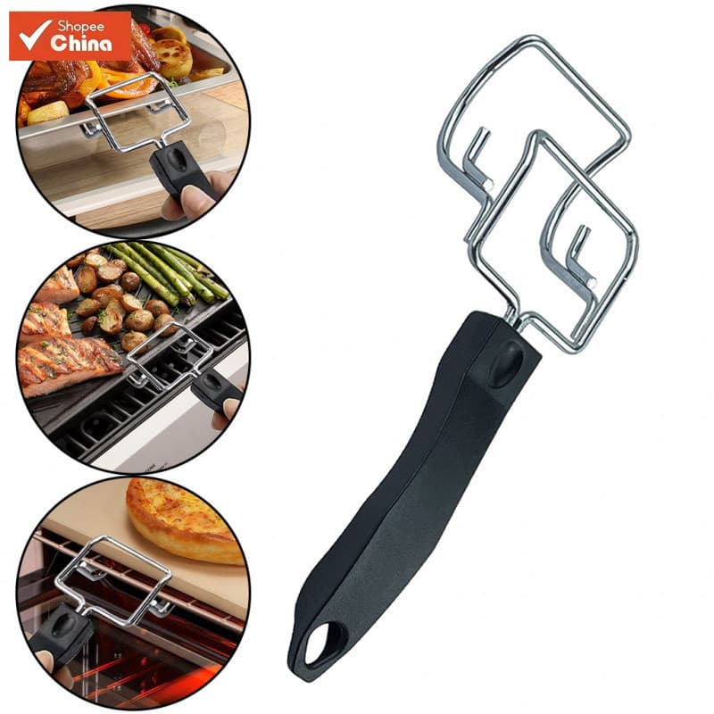 JSZW vende como água] 1 Peça de Suporte para Bandeja Removível com Alça para Forno de Convecção/Fritadeira a Ar, Ferrame