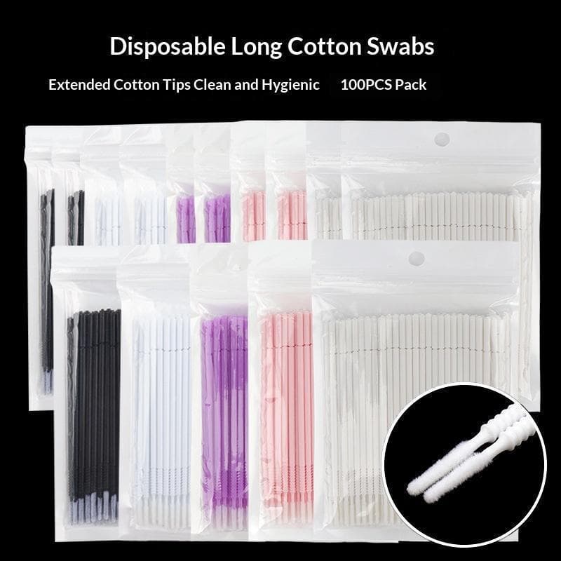 50 Pçs Descartável Micro Escova Rímel Varinhas Aplicador Lash Remoção Cotonete Microbrush Extensão De Cílios Pincéis De