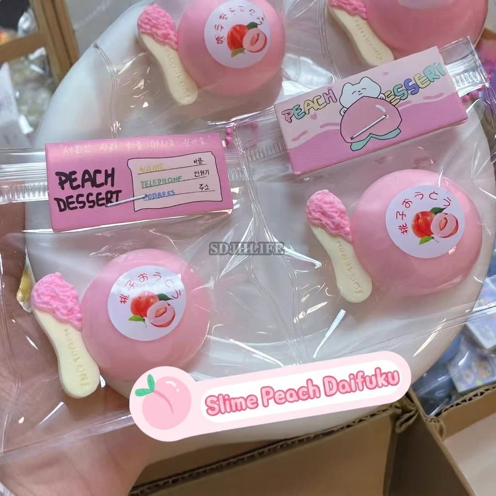 Brinquedo Super Macio De Lodo De Recuperação Lenta Rosa Pêssego-Pingente Criativo De Pitada De Descompressão
