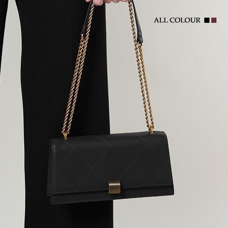 Corrente pequena bolsa quadrada feminina 2025 nicho High-End primavera All-Match bolsa mensageiro de ombro