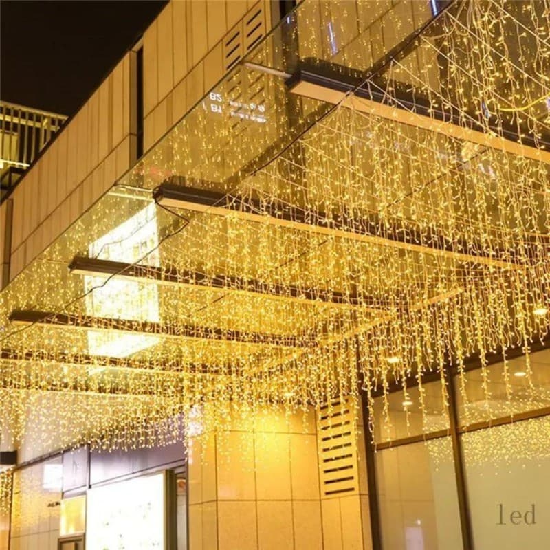 Cascata luz Natal 400 Led 8 função piscando casamento Natal salão do hotel decoração 110v/220v