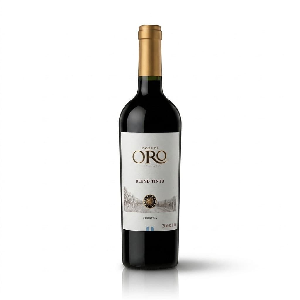 Vinho Tinto Argentino Cavas De Oro Blend 750ml Centenario Seco Mendoza Bonarda Merlot
