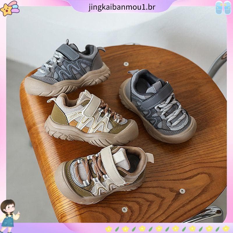 Crianças Baotou Anti-chute sapatos de caminhada 2025 primavera outono novo estilo meninos meninas bebê sola macia corean