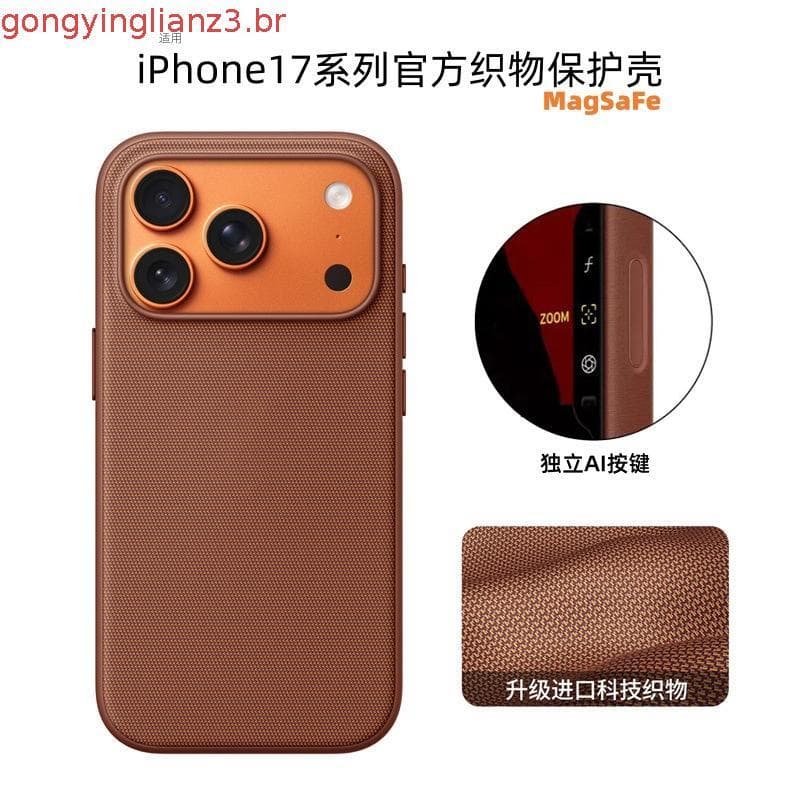 Padrão De Tecido Adequado Para iPhone 17 Pro 17 ProMax Tecnologia De Carregamento Magnético Com Tudo Incluído Capa Prote