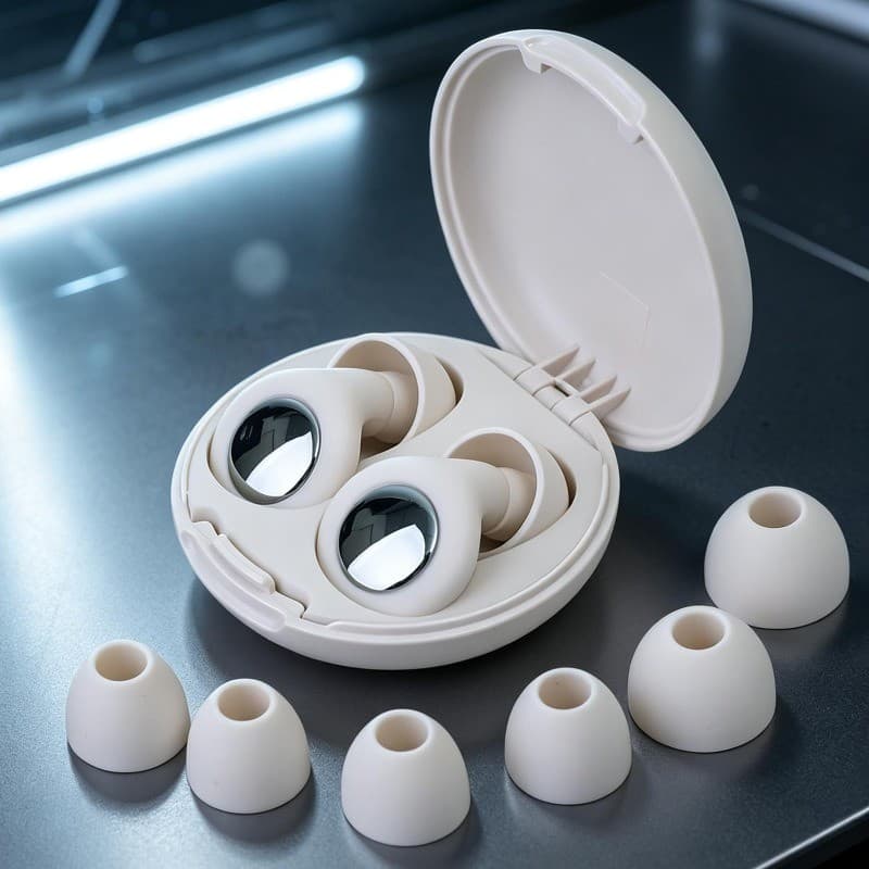 Pontas Auriculares Com Cancelamento De Ruído XS/S/M/L-Proteção Auditiva-Tampão De Ouvido À Prova De Som-Cordão-Para Trab