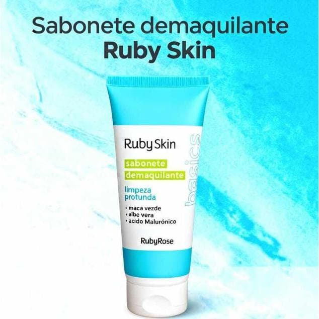 Sabonete demaquilante Ruby Skin limpeza profunda