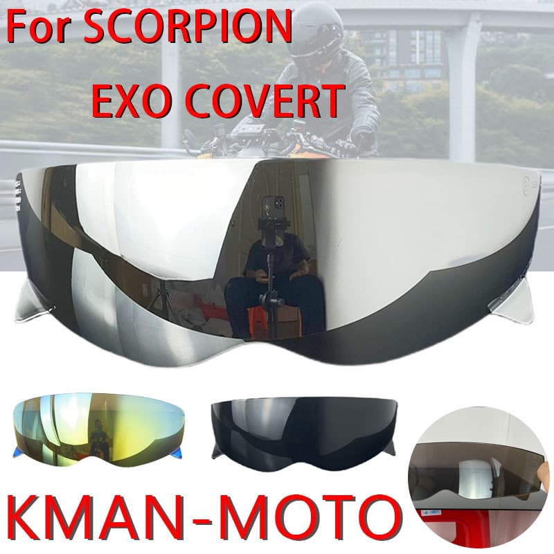 Viseira De Capacete Oculto Para Escorpião Exo Combate Covert-X Viseiras De Motocicleta Proteção UV Acessórios