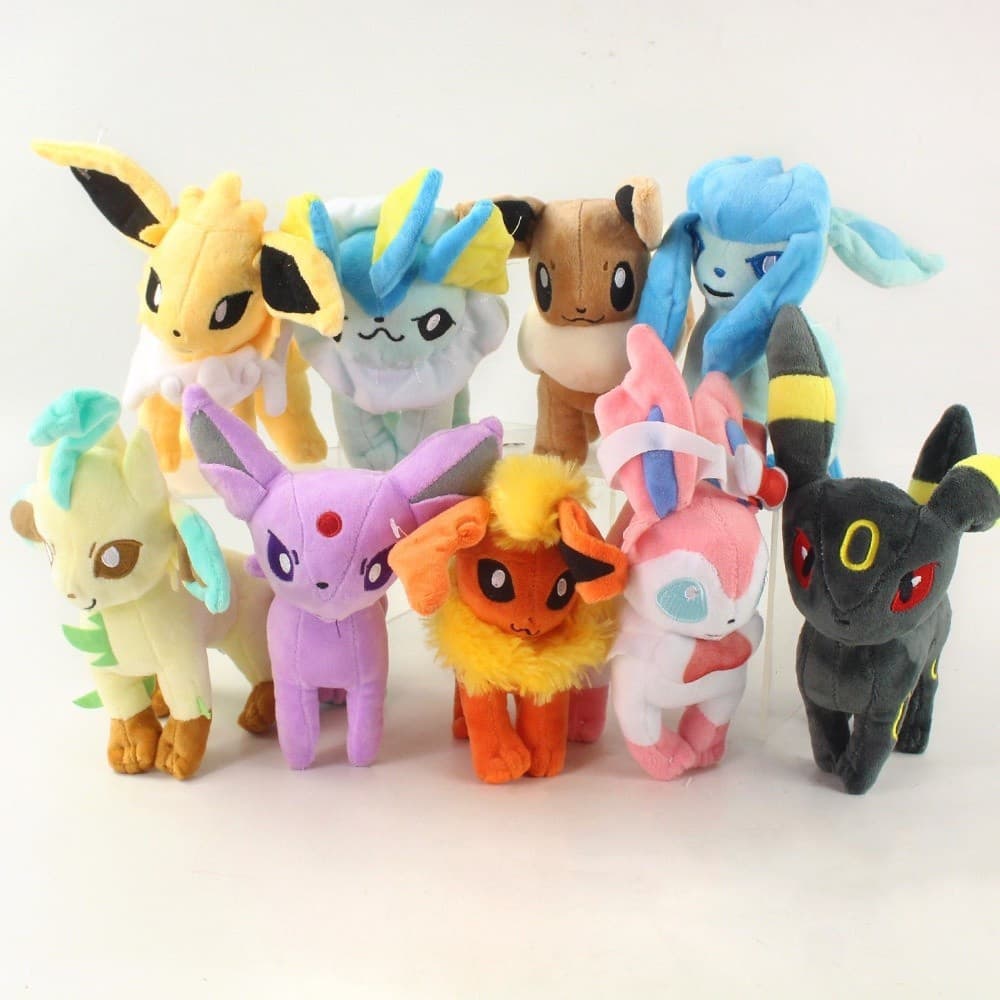 1Pc Anime Pokemon Eevee Jolteon Flareon Vaporeon Umbreon Sylveon Leafeon Glaceon Espeon Brinquedos de Parede Sof