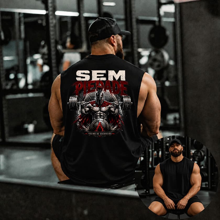 Camiseta Regata Masculina Fitness Maromba Sem Piedade