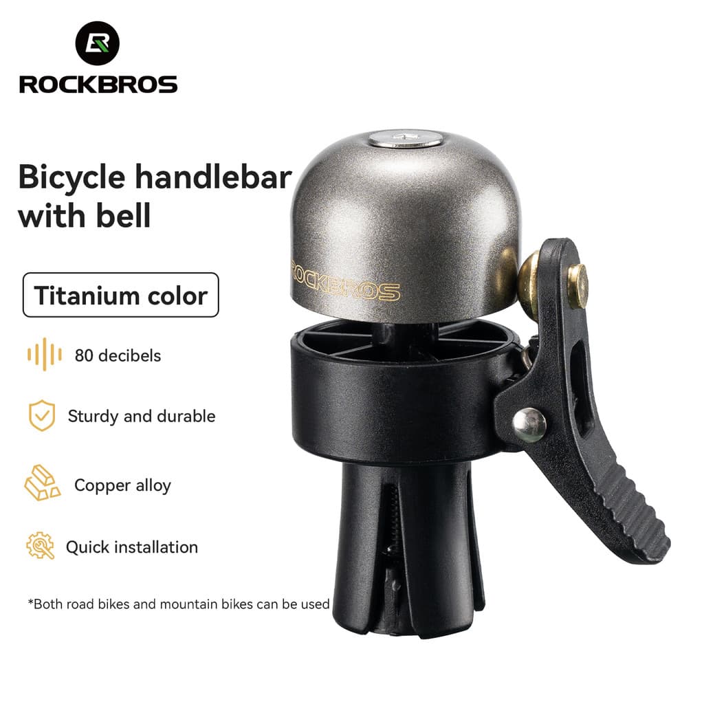ROCKBROS Bicicleta Guiador Final Chifre 80dB Alto Sino De Cobre Anti-Ferrugem À Prova Dwaterproof Água MTB De Estrada Ci