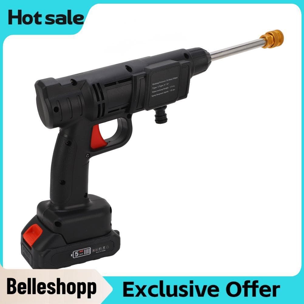 Belleshopp-br Lavadora de alta pressão para carro, sem fio, portátil, multifuncional, elétrica, para ferramenta de