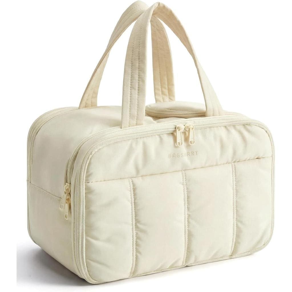 BAGSMART Nécessaire de Viagem, Nécessaire Grande e Macia para Mulheres, Organizador de Maquiagem Leve com Alça para Viag
