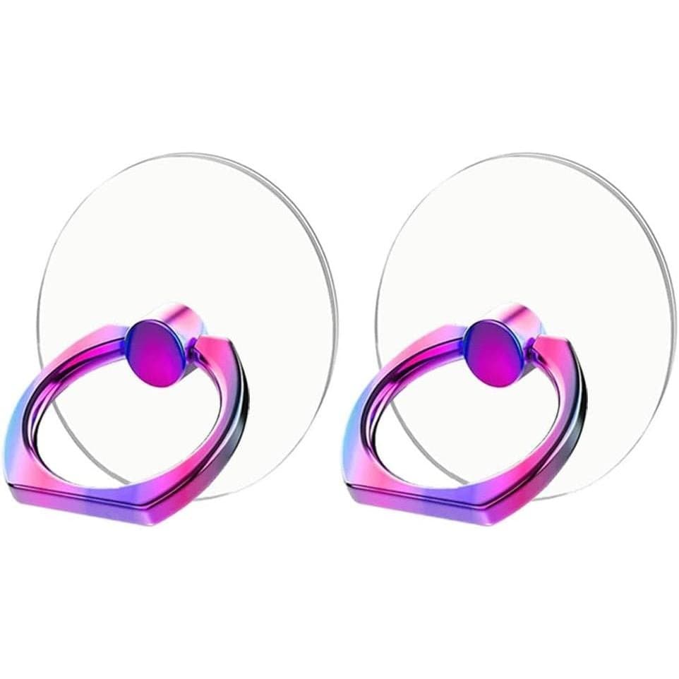 Suporte de Anel para Celular Colorido, 2 Pacotes, Suporte de Anel Transparente para Telefone 360 ° Suporte de Telefone R