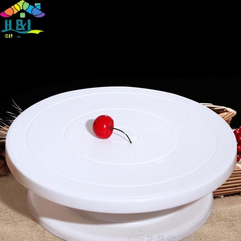 H & L Mesa Giratória Para Bolo Antiderrapante Redonda Suporte Ferramentas De Decoração De { th }