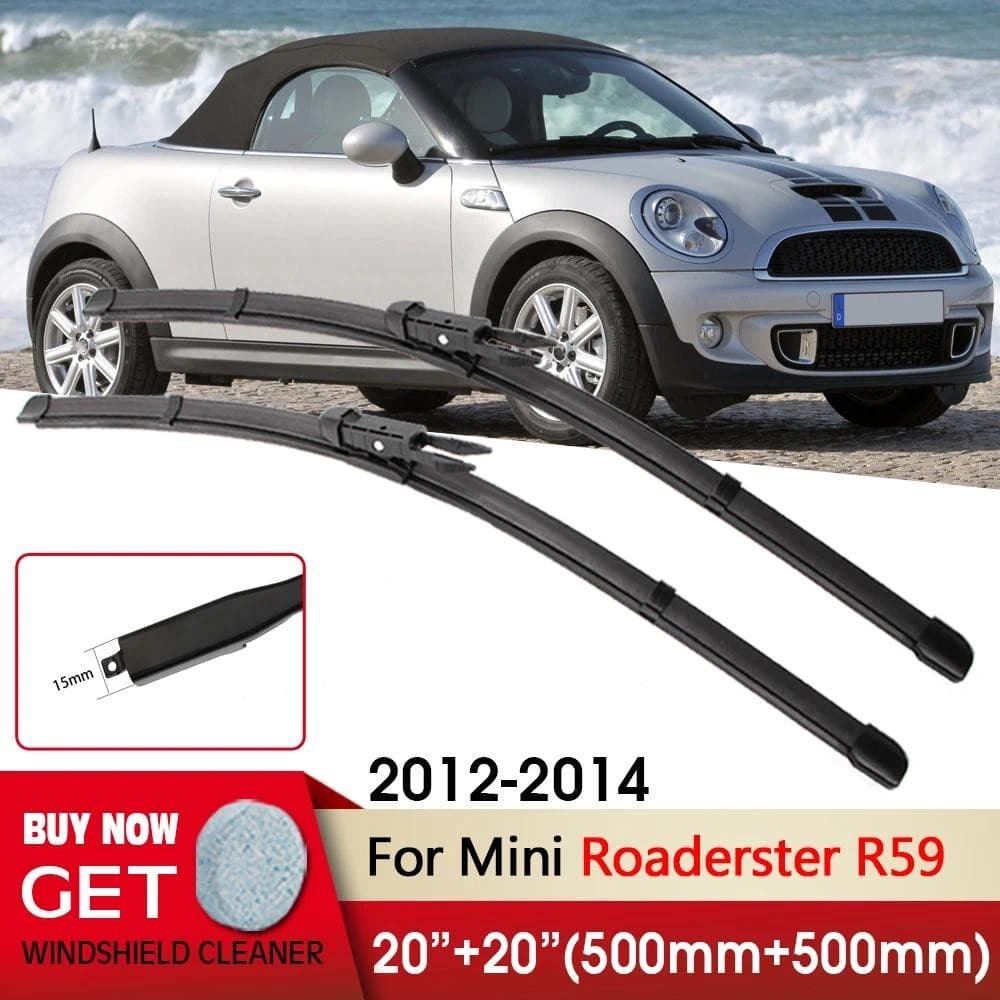 Lâminas De Limpador Dianteiras Do De Carro 20 " + Para Mini Roaderster R59 2012-2014 Fit Pinch Tab Arm Limpadores De Pár