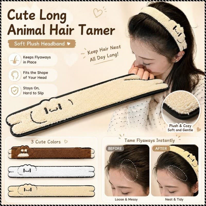 [Ideal para Estilo Diário] Animal Hair Clip Fringe Holder | Cute Long Design | Easy To Use & Reusable | Perfect For Dail