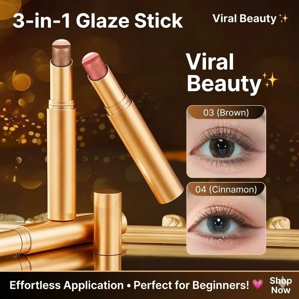 Compre 1 e ganhe 3 grátis -- Bastão de Sombra para Olhos em 3 Cores, Nova Sombra Cremosa de Longa Duração e à Prova d'Ág