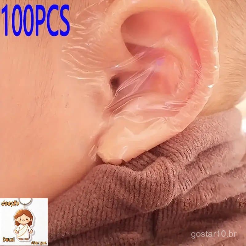 Kit 100pcs Adesivo Impermeável Orelha Banho Natação Infantil Adulto