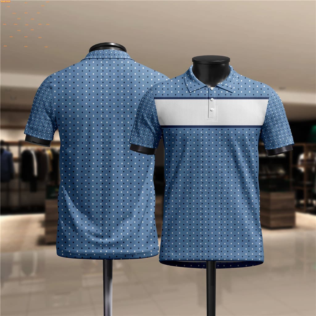 Cross-Border moda esportes 3D polo masculino tamanho europeu lapela negócios Casual impresso verão camisa de manga curta