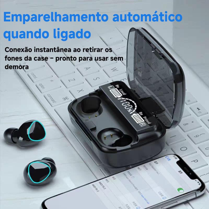 Fone de ouvido Bluetooth M10 Jogo de jogos Bateria de longa duração Cancelamento de ruído Esportes Correndo Estilo intra