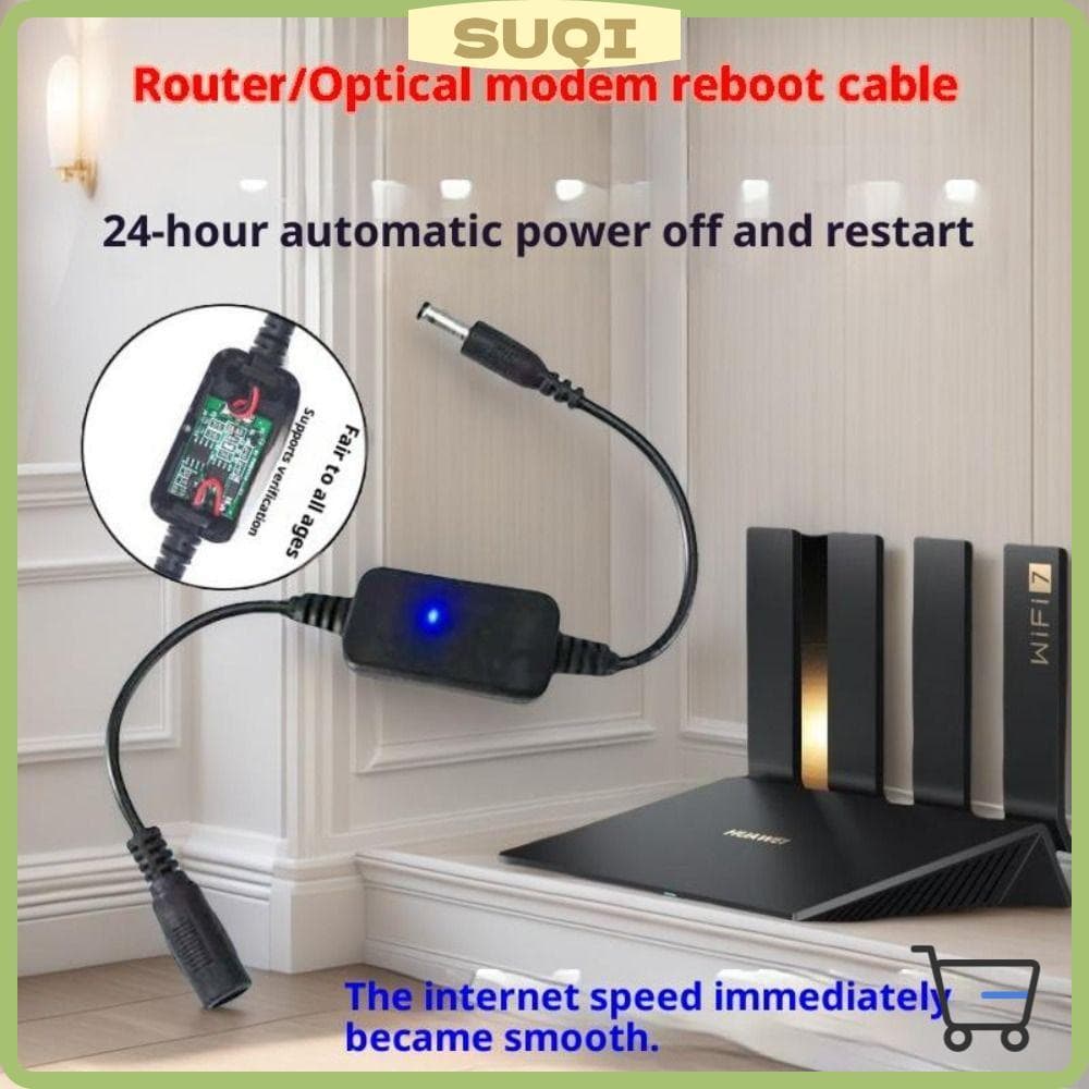 Módulo De Reinicialização Do Roteador SUQI , WiFi Plug and Play De Interface De 5.5 X 2.1 Mm , Temporização 24H