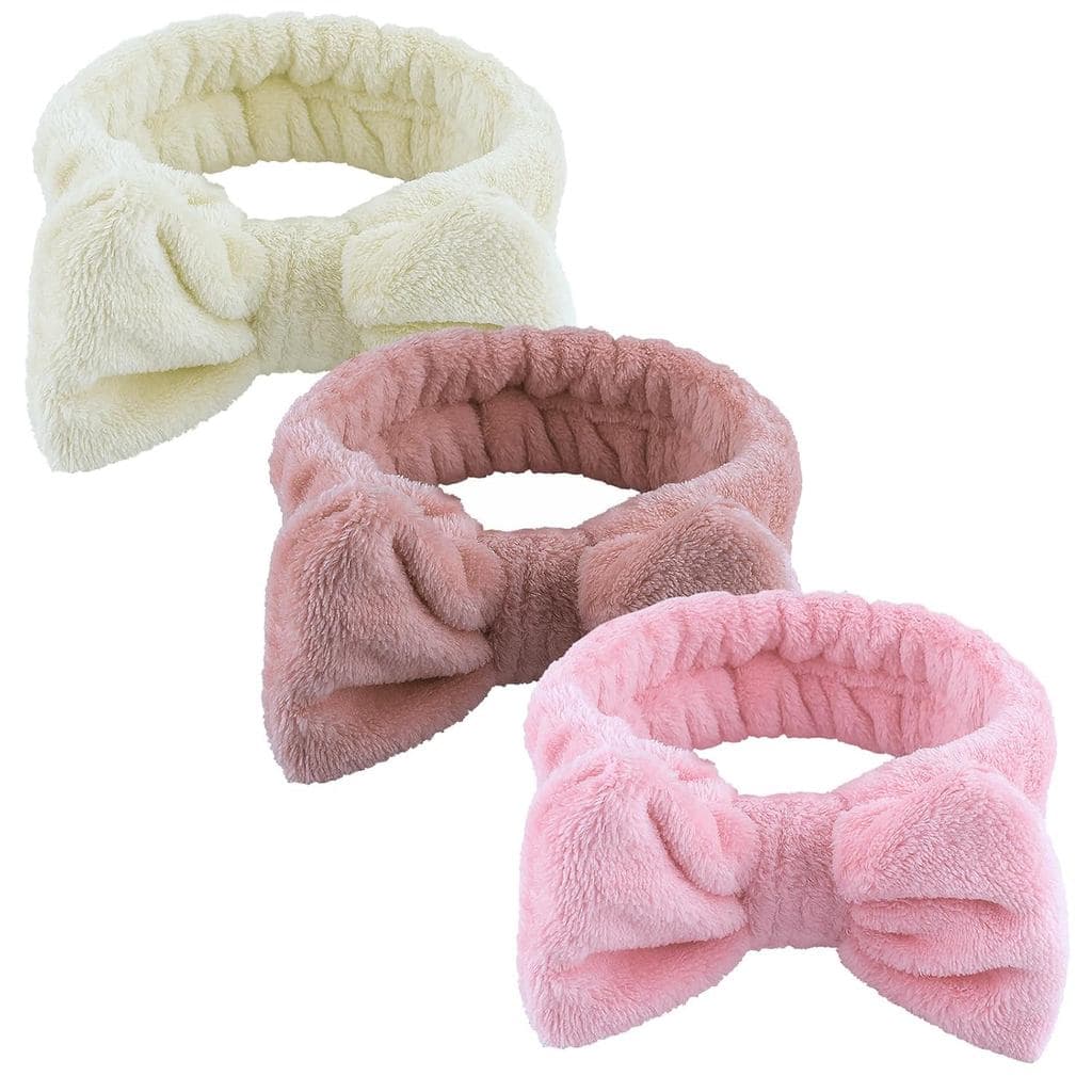 Faixas de Cabelo WSYUB para Spa, Faixa de Cabelo para Maquiagem, Faixa de Cabelo com Laço para Lavar o Rosto, Faixas de