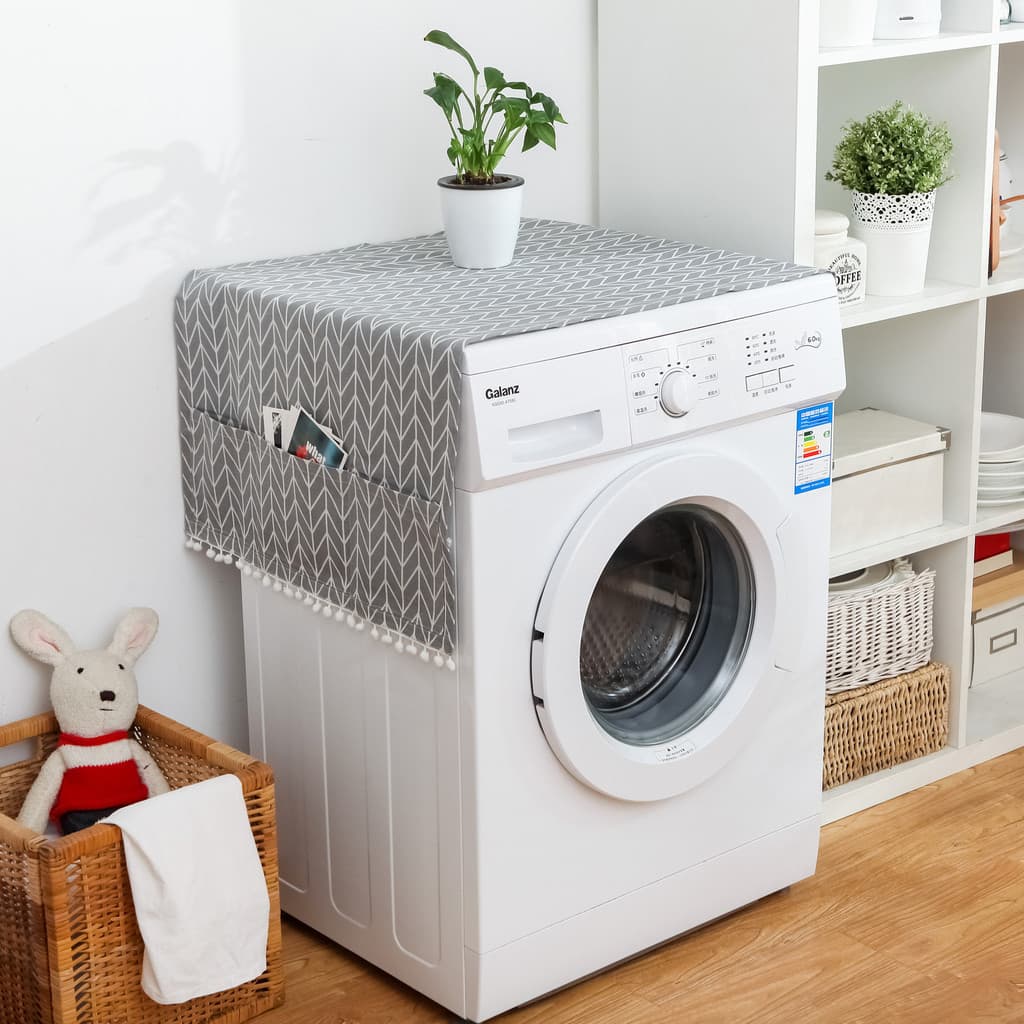 Capa protetora contra poeira de porta única para refrigerador e máquina de lavar, proteção de dupla camada para micro-on