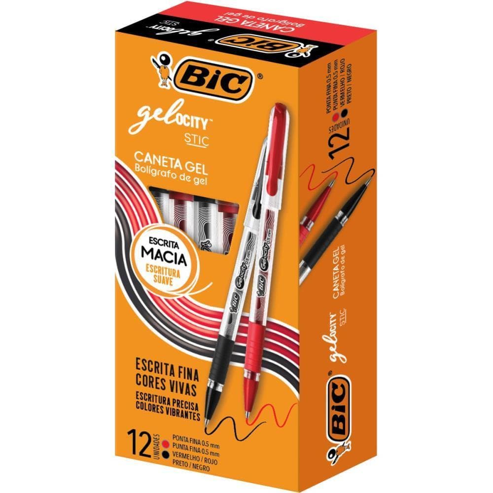Caneta GEL BIC Gelocity PT/VM CX.C/12