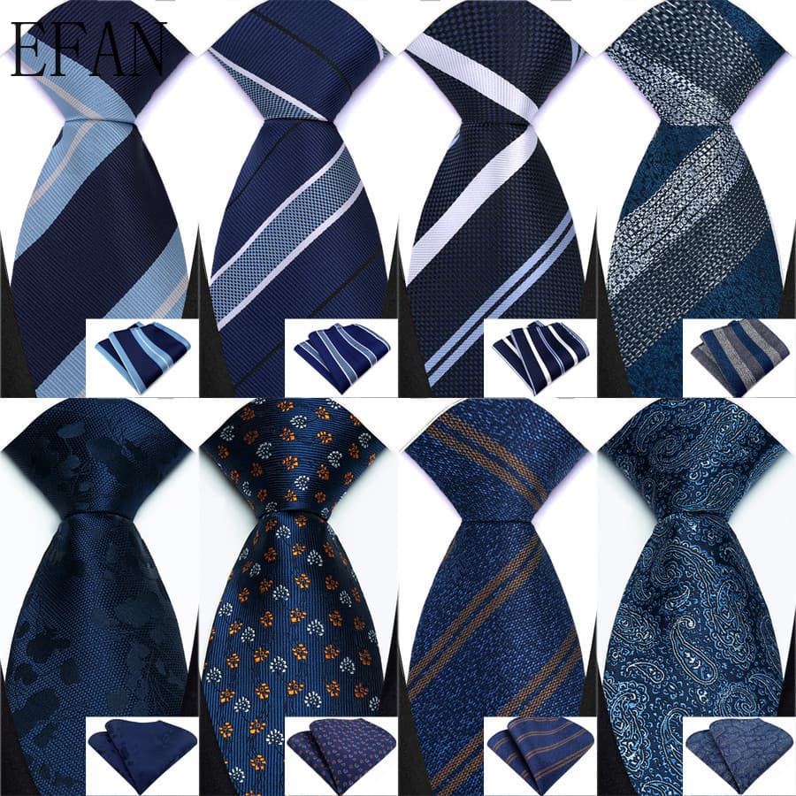 8CM Gravatas Marinhas Bolso Quadrado Conjunto Homem Xadrez Listrado Local De Trabalho Vendedor Formal Wear Negócios De A