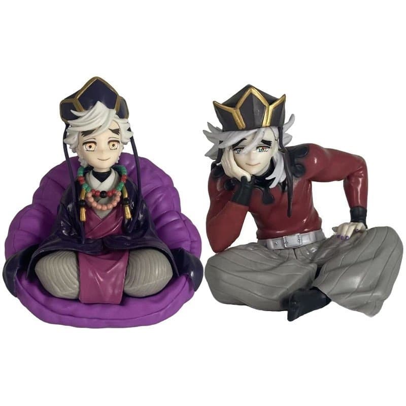 20251 Peça 8-11cm Anime Japonês Demon Slayer Posição Sentada Douma Sofá Roxo Doze Kizuki Figura de Ação em PVC Modelo de