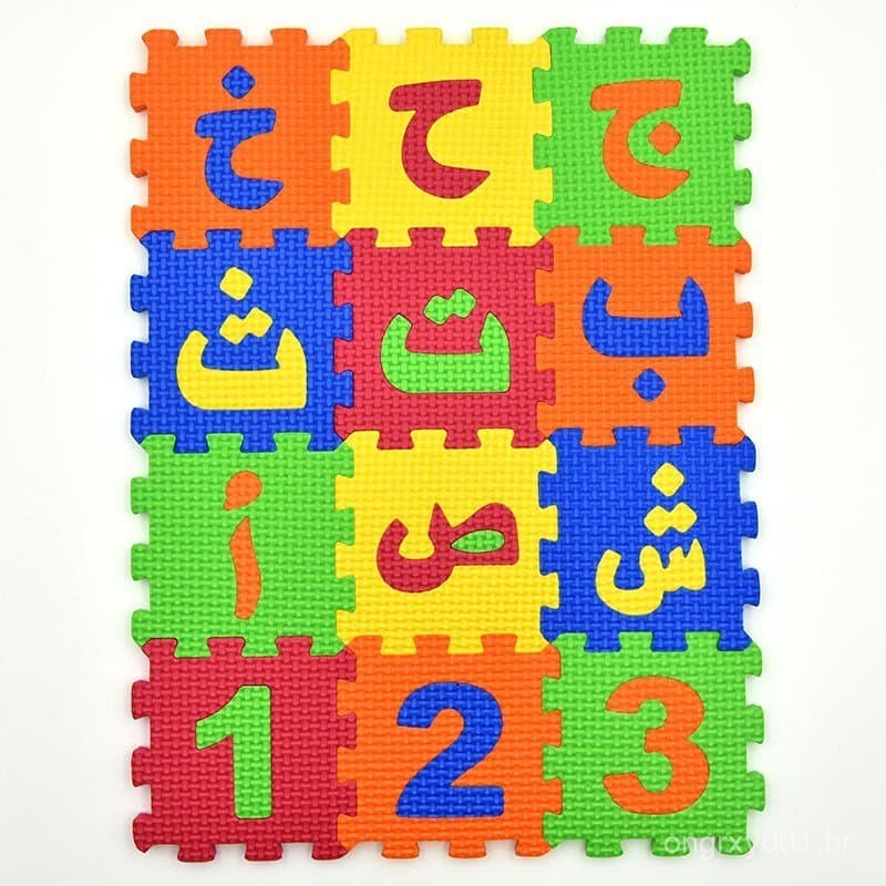 Brinquedos Em Forma De Tapete Árabe Russo Espanhol EVA Puzzle Números De Personagens Espuma