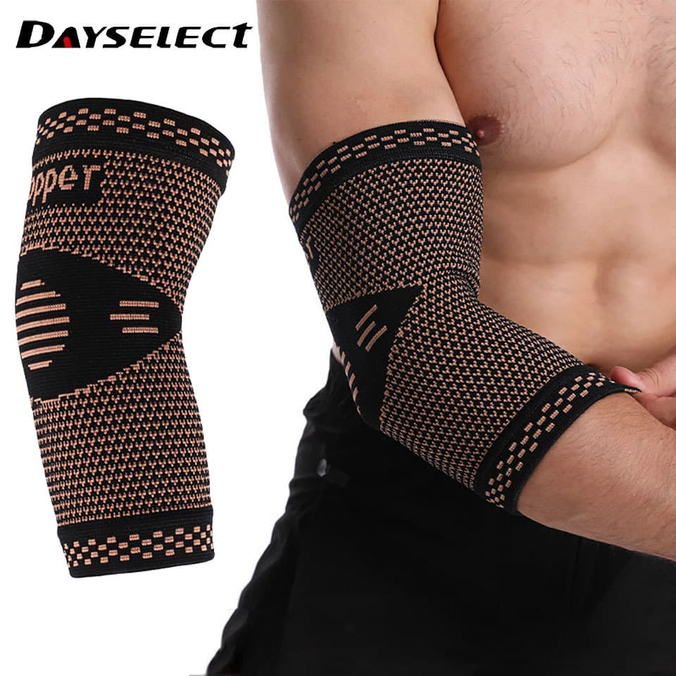 DAYSELECT 1 Peça De Cobre Cotovelo Manga De Compressão Fitness Proteção De Cinta Mais Alta