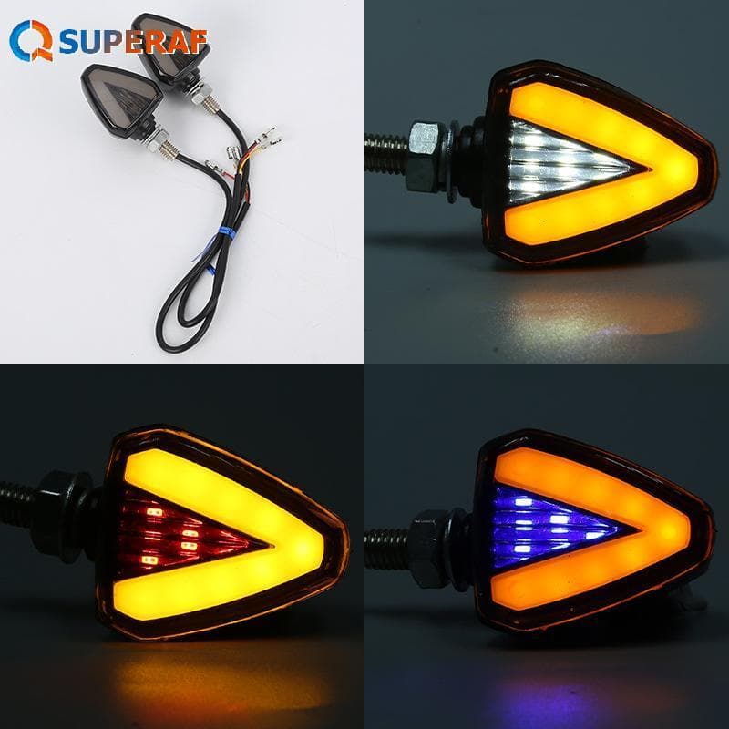 SUPERAF Motocicleta LED Sinal De Volta DC 12V Durável À Prova De Choque Anti-Colisão Mini Luz De Advertência Para Uso De