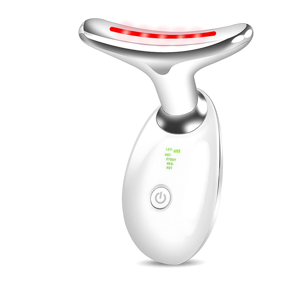 Massageador Facial E Pescoço Led Redutor De Papada Anti Rugas Lifting Facial Aparelho Skincare Elétrico