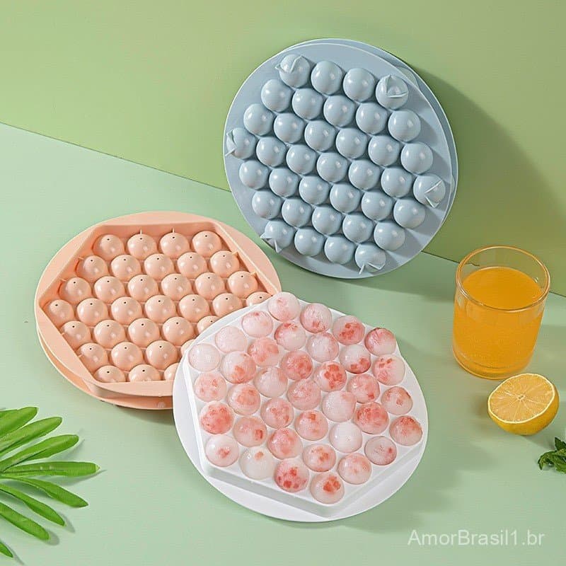 Forma de Gelo Esfera 37 Cavidades Gelo de Bolinha forma de gelo de plástico