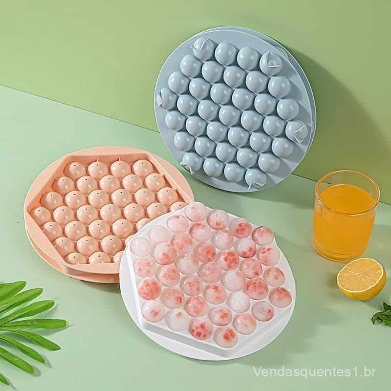 Forma de Gelo Esfera 37 Cavidades Gelo de Bolinha forma de gelo de plástico