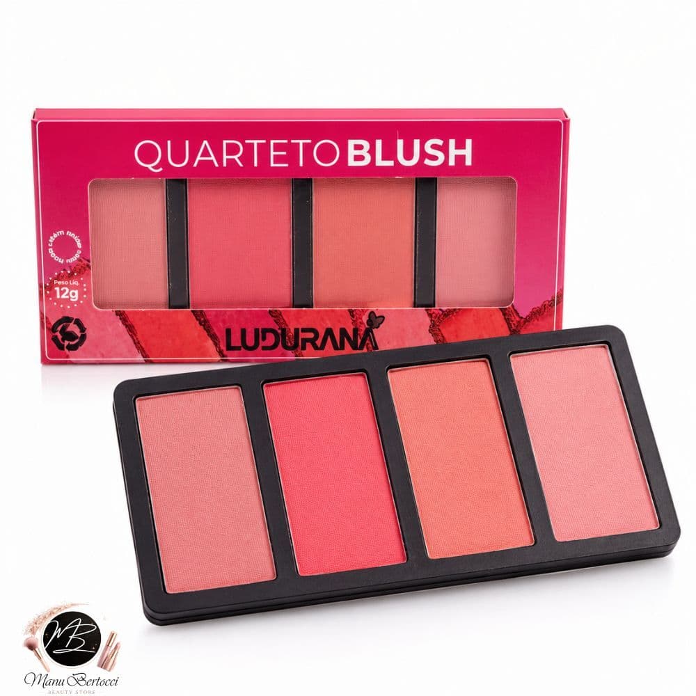 Blush Ludurana Quarteto de Quatro Cores Acabamento Matte Alta Fixação