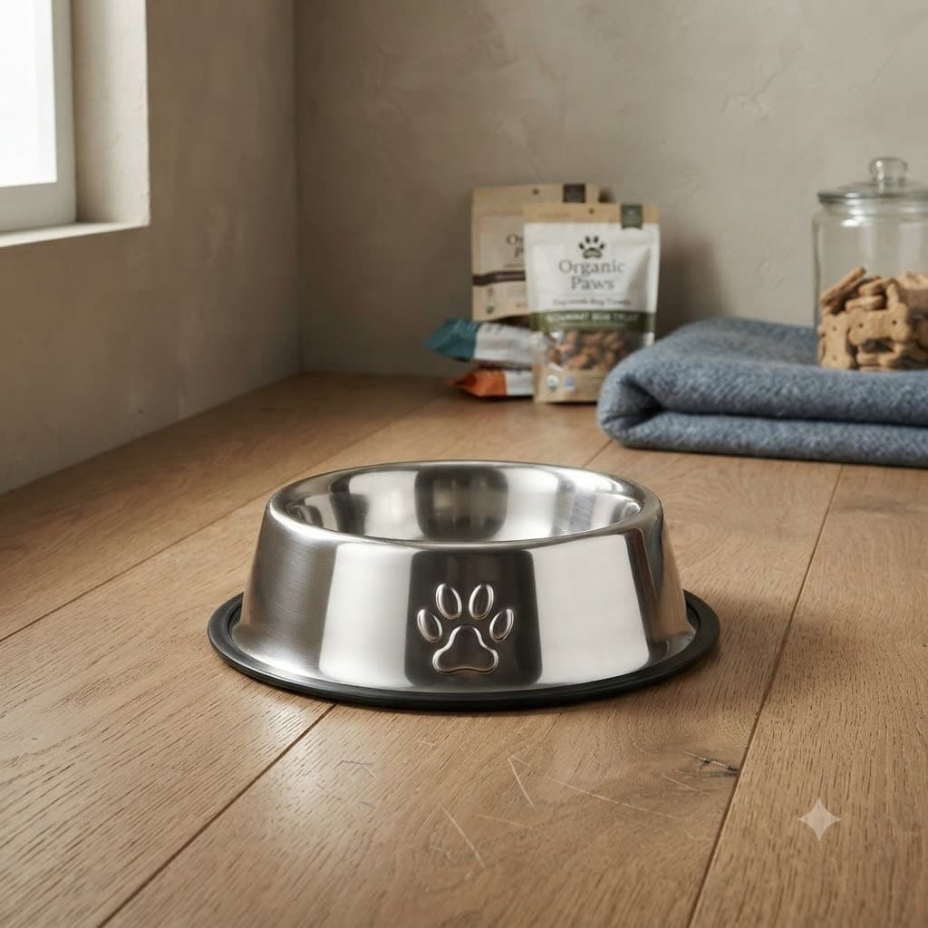 Comedouro Antiderrapante Inox Grande Redondo Alta Durabilidade Cachorro Gato