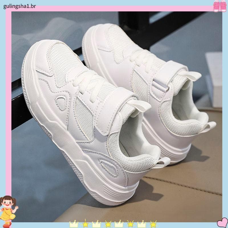 Crianças Campus sapatos brancos 2025 novo estilo tênis All-Match meninos malha respirável tênis de corrida