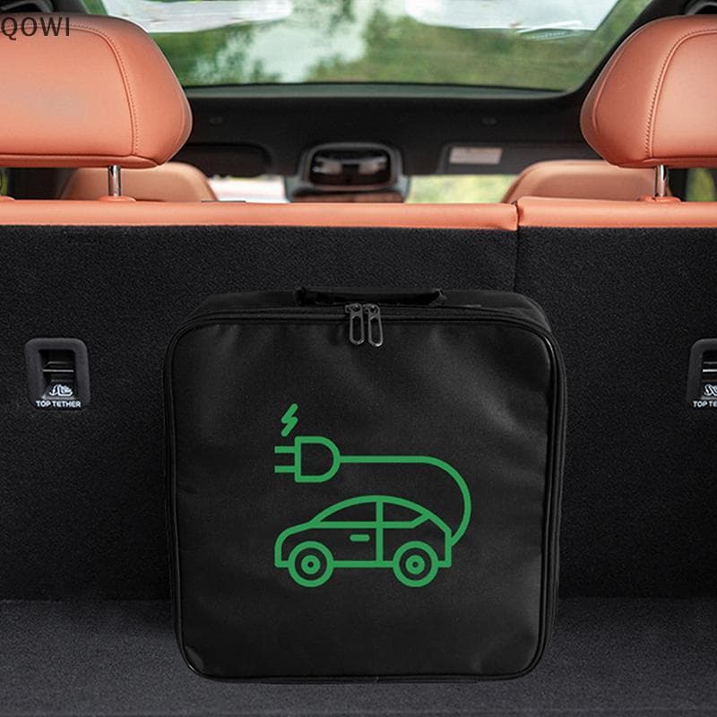 qo Bolsa De Cabo De Carregamento De Veículo Elétrico Armazenamento Carregador De Carro Organizador De Porta-Malas Automá