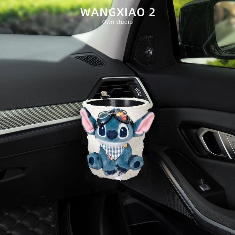 WANGXIAO 2 Ponto Genuíno Off-White Lixeira de Carro Ponto de Armazenamento de Carro Enfeites de Carro v
